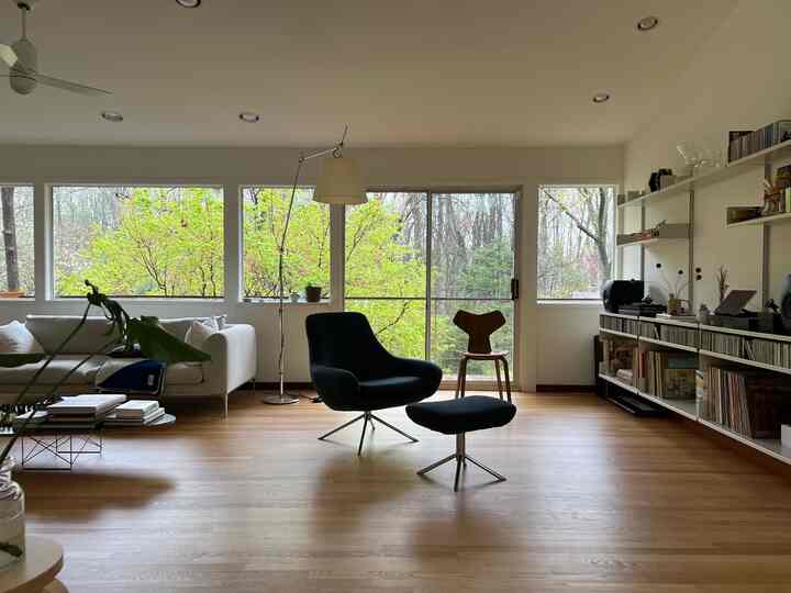 Green Maple Tree! 💚💚💚 #livingroom #livingroomvibes #sofa #chair #designwithinreach #artemide #livingroomfurniture