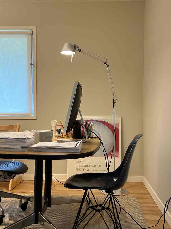 Study room vibes #Midcenturymodern #hermanmiller #artemide #eames