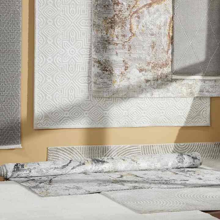 TOWN & COUNTRY LUXE Maya Medallion Tile Neutral Indoor Runner Area Rug