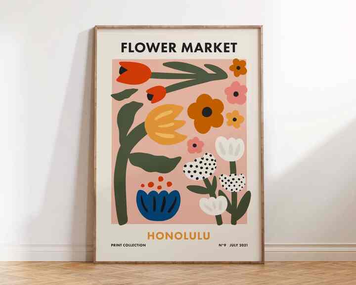 Flower Market Print Honolulu
