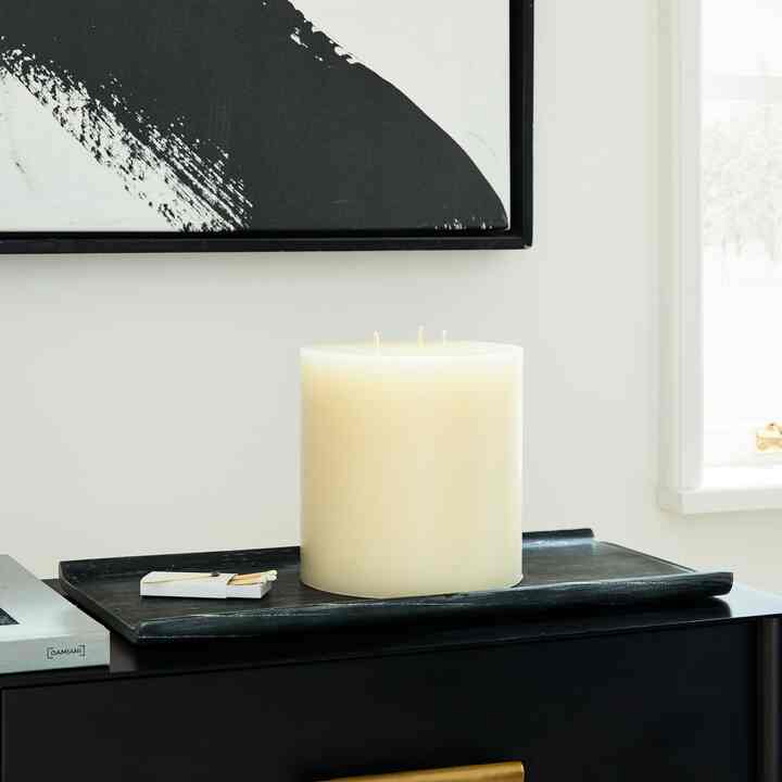 Unscented Wax Pillar Candle