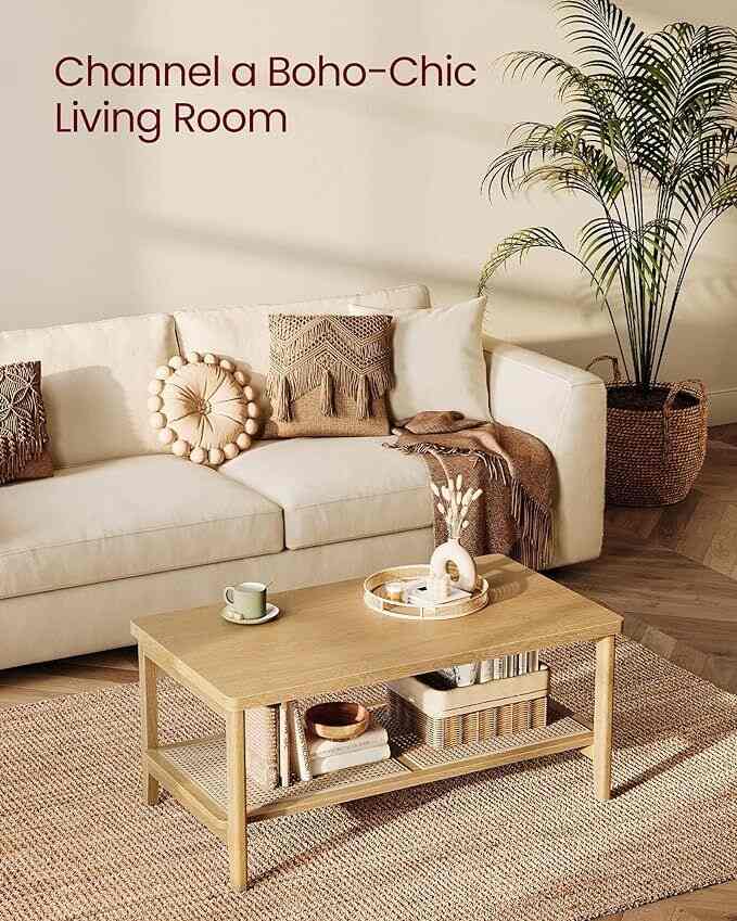 VASAGLE 2-Tier Coffee Table (3 colors)