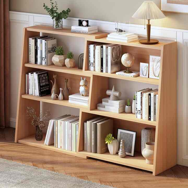 IOTXY Wooden Extendable Shelf Bookcase