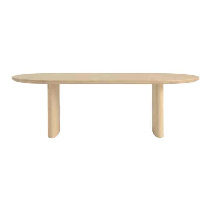 Zeke Oval Brushed Wood Coffee Table