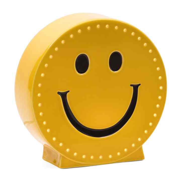 8 inch Ceramic Smiley Lamp