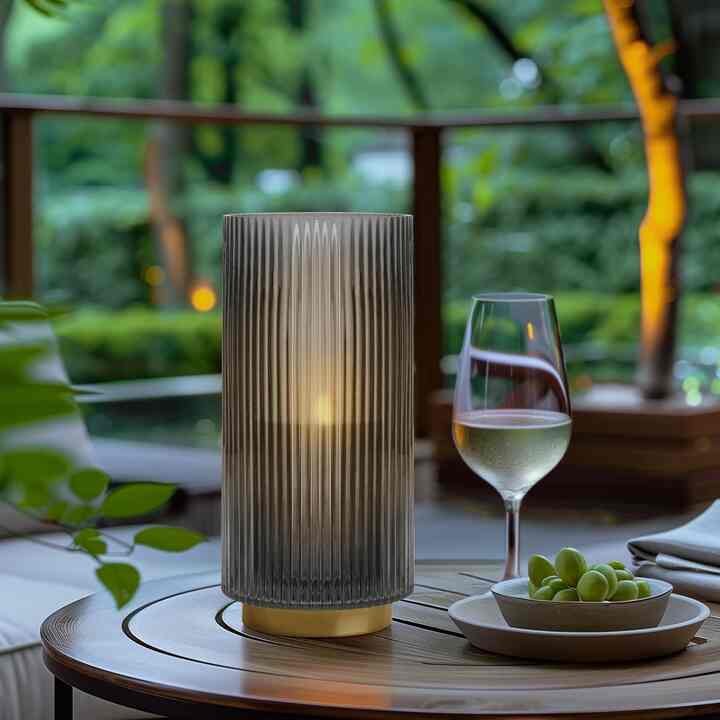 Torren & Tagus Adele Smoke Gray Glass Vase (2 sizes)