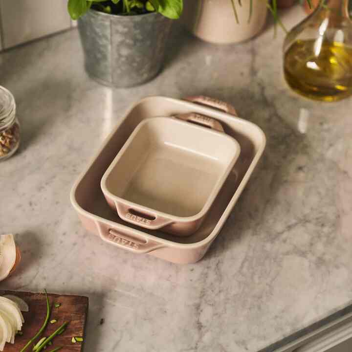 STAUB Stoneware Gratins Ceramic 2-pc Rectangular Baking Dish Set (3 colors)
