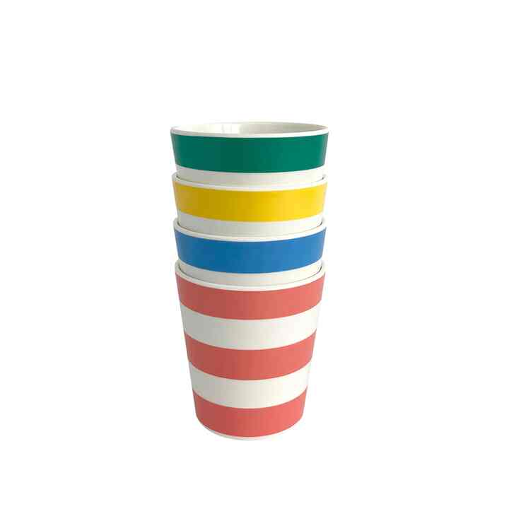 Stripe Cup Assorted - Set of 4