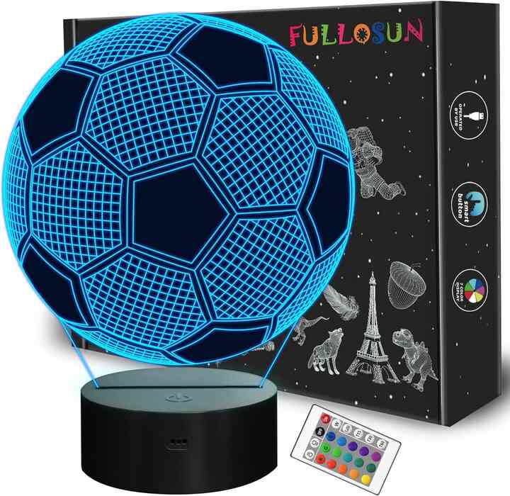 Soccer 3D Optical Illusion Lamp