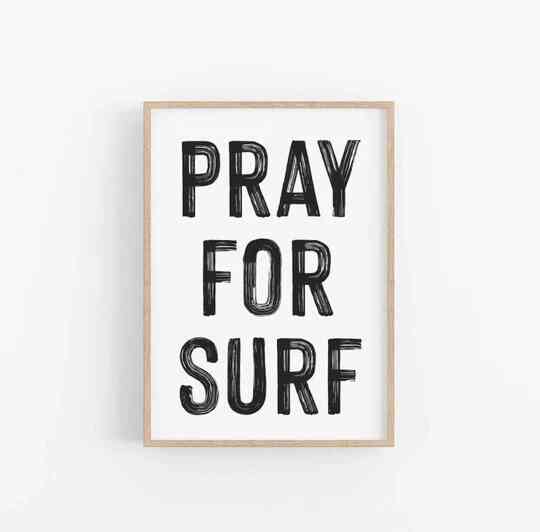 Pray For Surf Poster