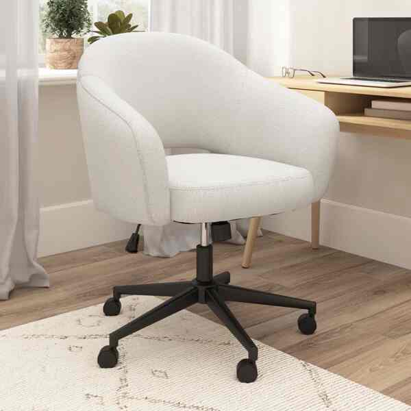 IKEA LOBERGET / MALSKÄR Swivel chair, white | Desk Chairs | Ohouse