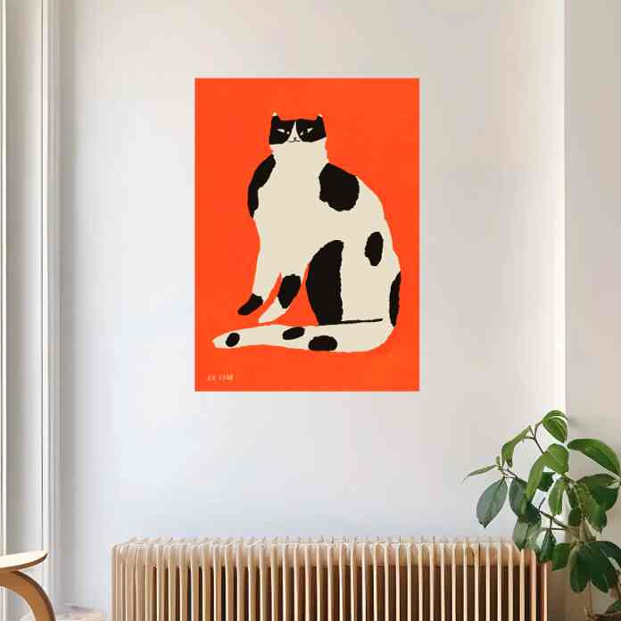 Spotted cat in red (Multiple options)