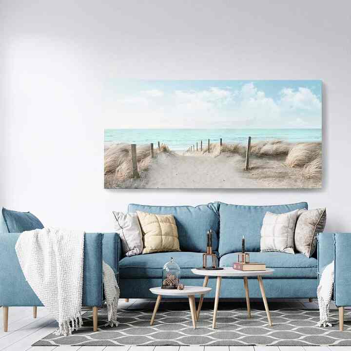 Beach Painting Picture Print (Multiple options)