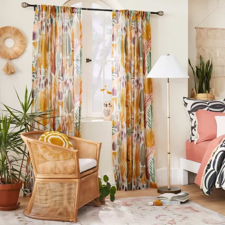 Sheer Burnout Window Curtain Panel