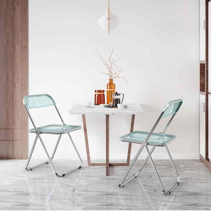 Alcorn Stackable Acrylic Folding Chair Set