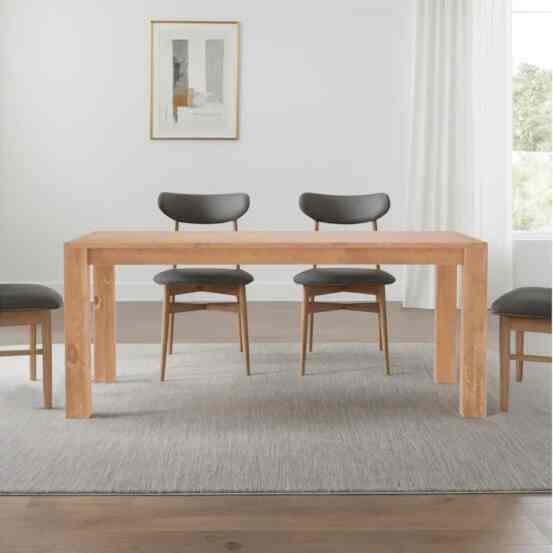 Braiden Brown Wood Rectangular Dining Table