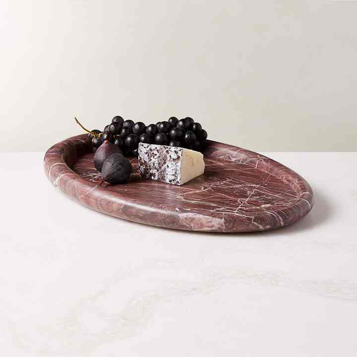 Pave Red Marble Serving Tray