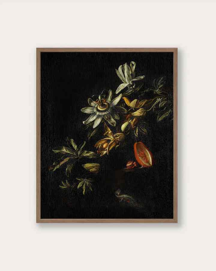 "Midnight Florals" Art Print