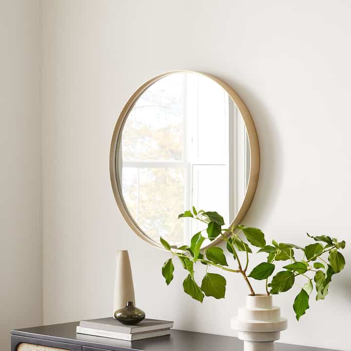 Deep Frame Metal Round Wall Mirror - 30" (3 colors)