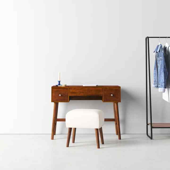 Headley Mid Century Modern 2 Drawer Flip Top Vanity Set