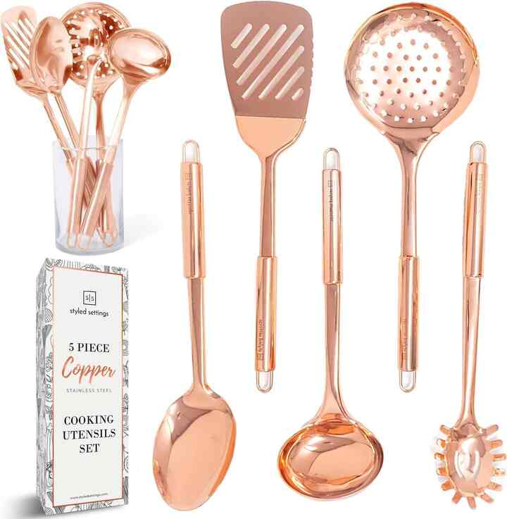 Copper Cooking Utensils Set