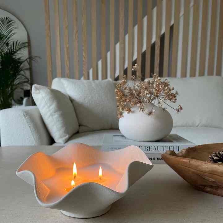 Curvy Multi-Wick Candle - Stoneware