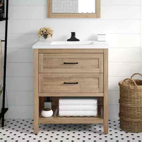 Autumn Single Sink Weathered Tan Bath Vanity