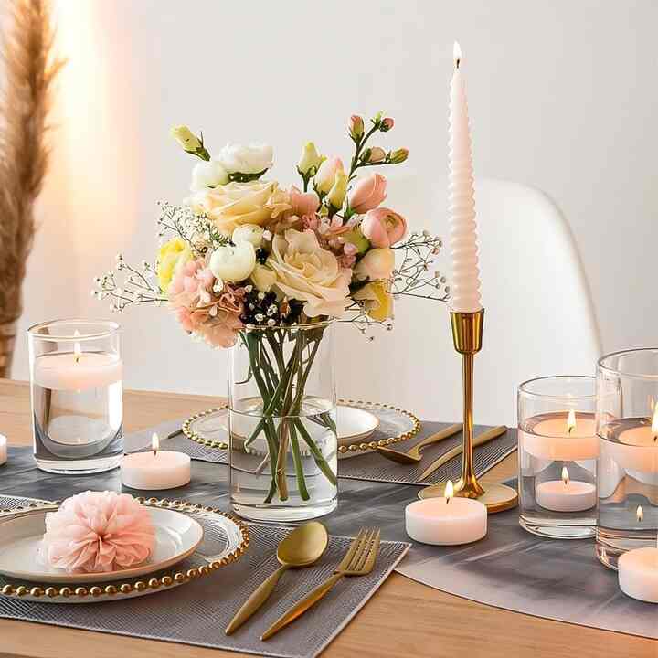 TBWIND Glass Cylinder Vases for Centerpieces