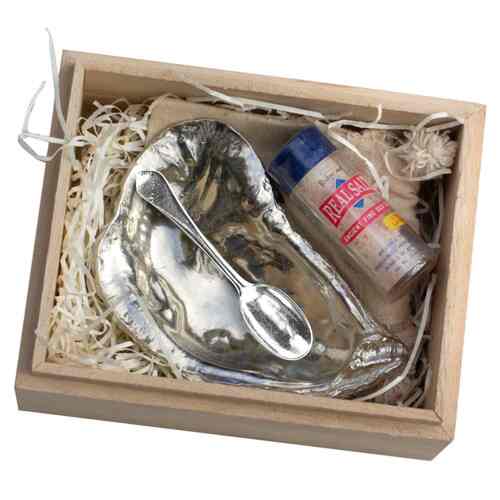 Pewter Oyster Salt Cellar Gift Set