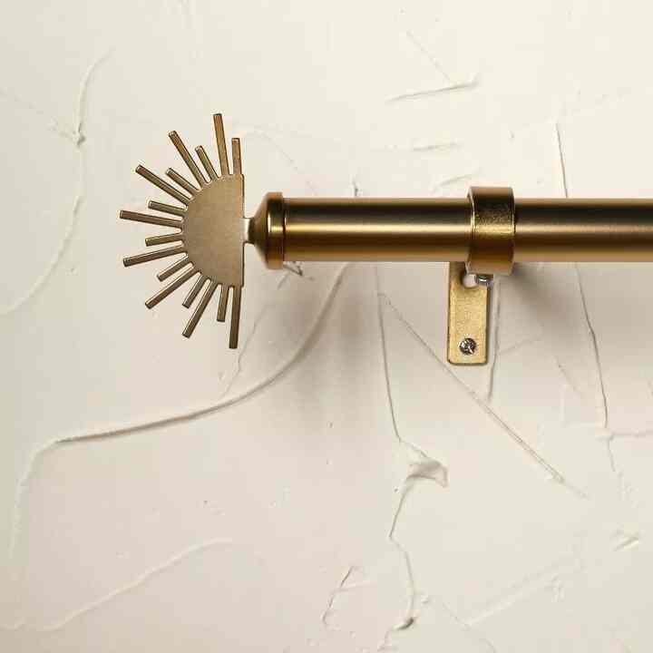 Sunrise Curtain Rod Brass