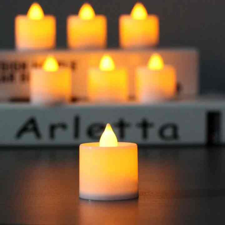 Battery Powered Flameless LED Tea Lights Candles (6 colors)