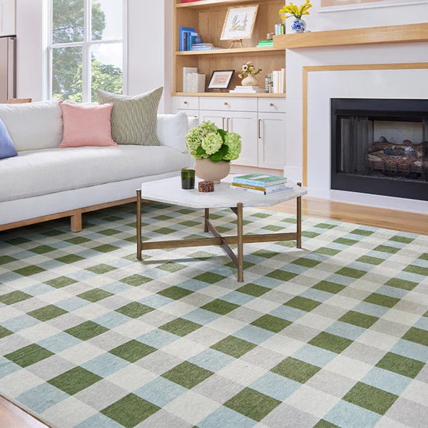 Ruggable The Home Edit Sutton Moss Green & Blue Tufted Rug | Rugs
