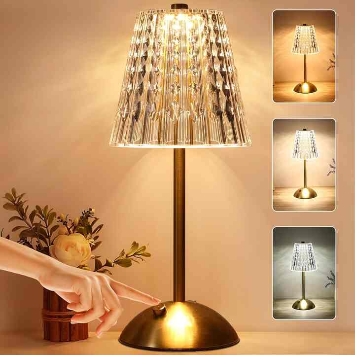 Cordless Crystal Table Lamp