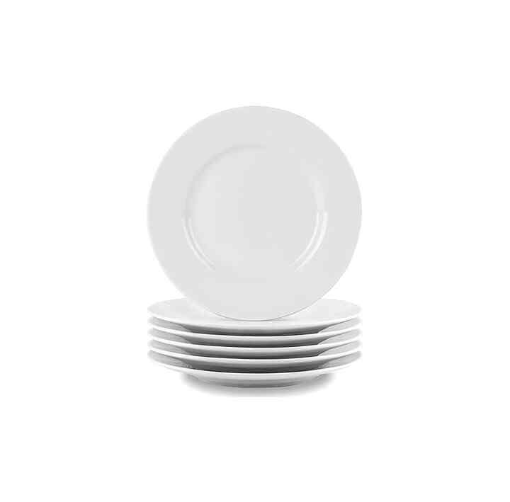 Porcelain White Salad Plates Set