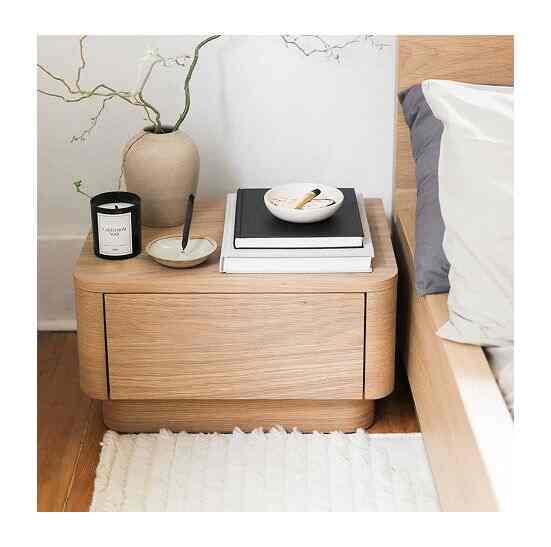 Pedestal 1-Drawer Nightstand(2colors)