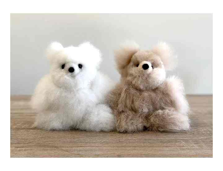 Alpaca Stuffed Animal - Bear - Micro 7"
