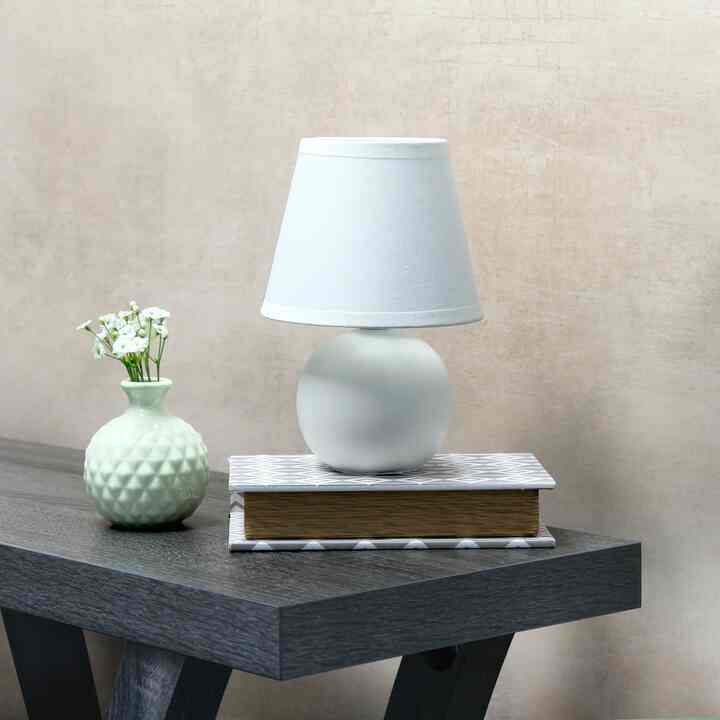 Compact Ceramic Globe Table Lamp (8 colors)