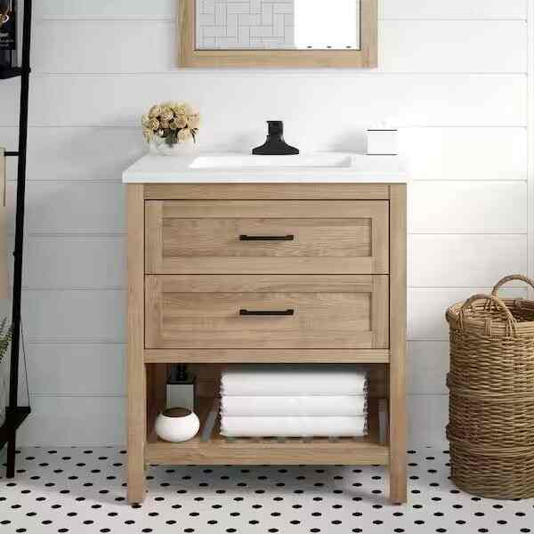 Autumn 30 in. Single Sink Weathered Tan Bath Vanity