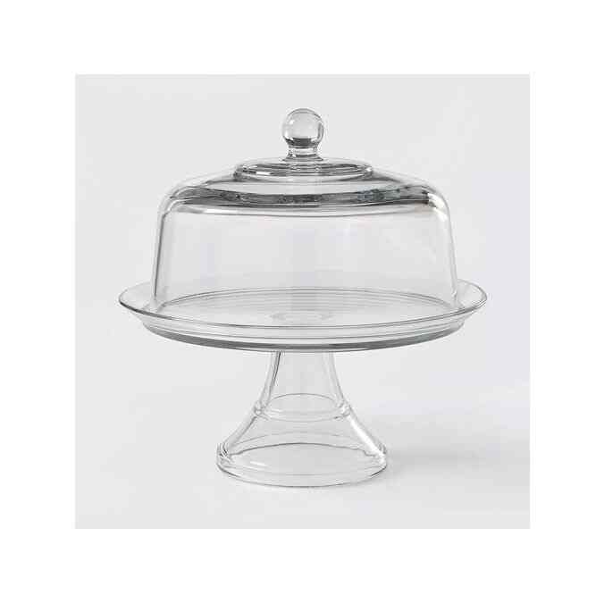 Classic Glass Cake Stand with Dome