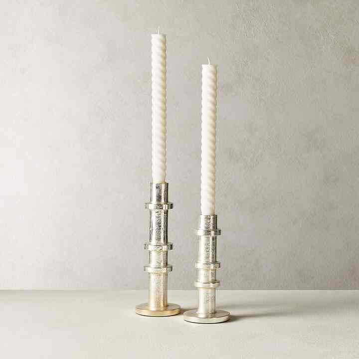 Warm White Twisted Taper Candles Set