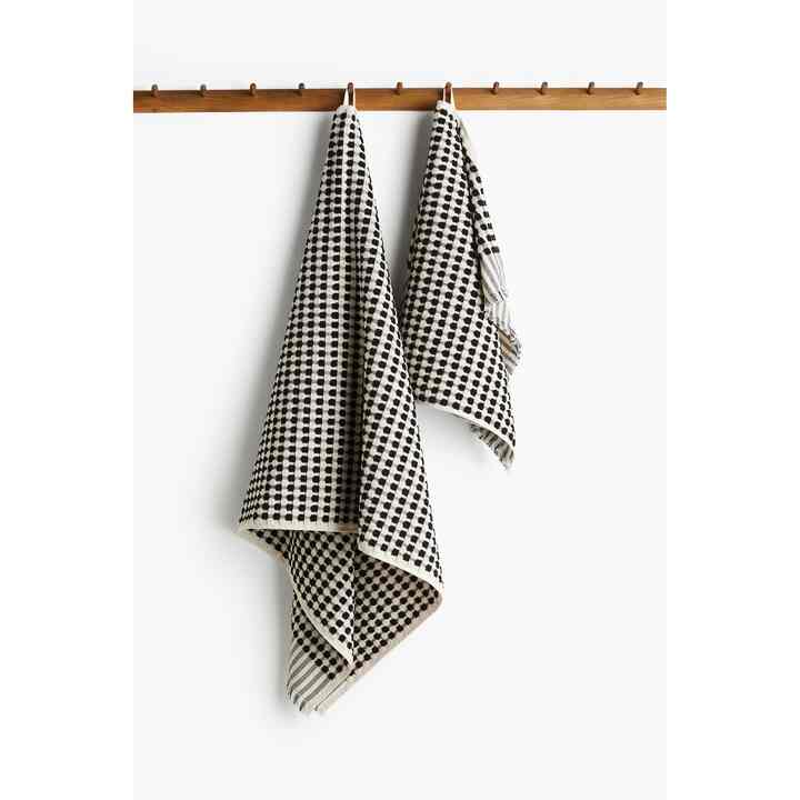 Patterned Cotton Terry Hand Towel (2 colors)