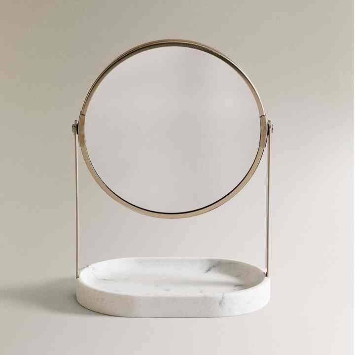 Marble-Effect Mirror