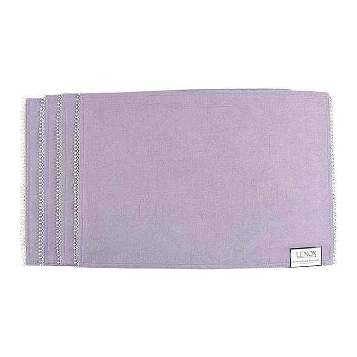 French Perle Violet Set of 4 Cloth Placemats