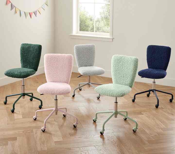 Sherpa Upholstered Desk Chair (4 colors)