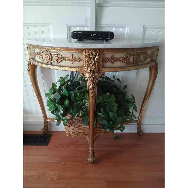 Marble Top 3 Legged Table