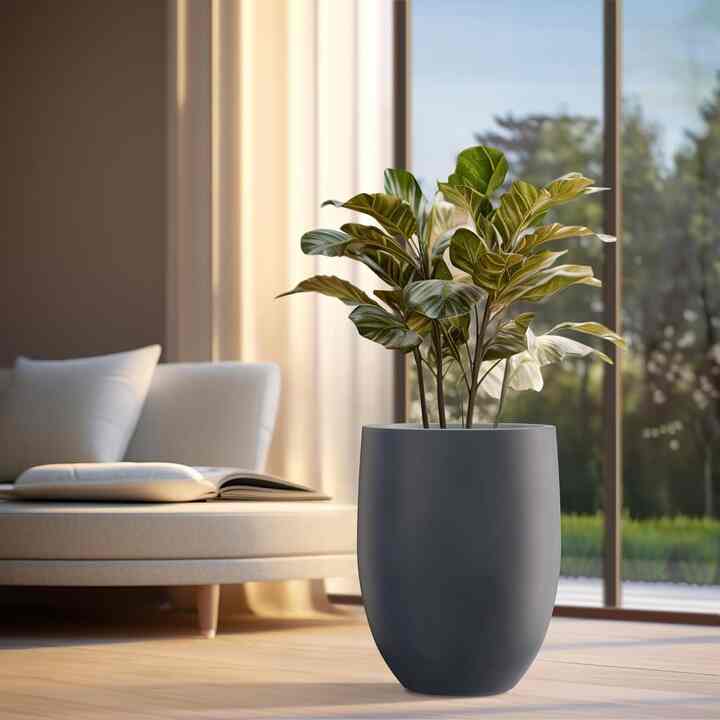 Kante 21.7" H Pure White Concrete Tall Planter