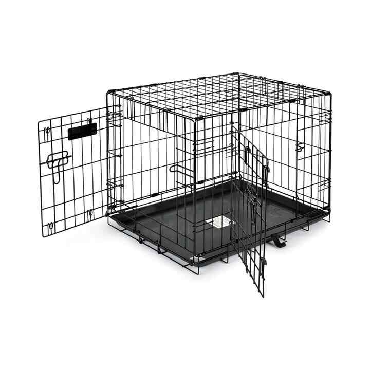 Metal Collapsible Pet Crate with 2 Doors