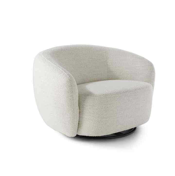 Clearance Lenora Fabric Swivel Chair-Pearl