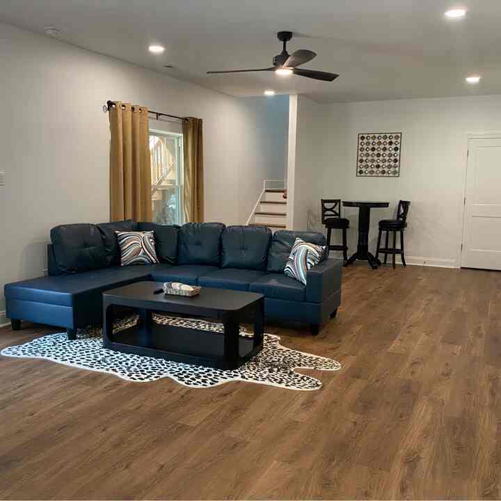 What do you think of my coffee table?  It definitely makes a statement!  #modernstyle #livingroomdesign #interiors 