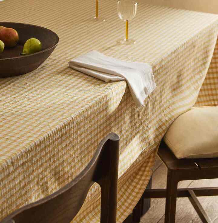 Gingham Cotton Tablecloth